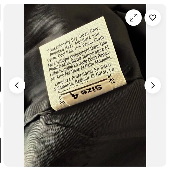 DKNY NAVY BLUE PINSTRIPE WOOL HIGH WAIST PANTS 4 NWOT - Picture 5 of 8